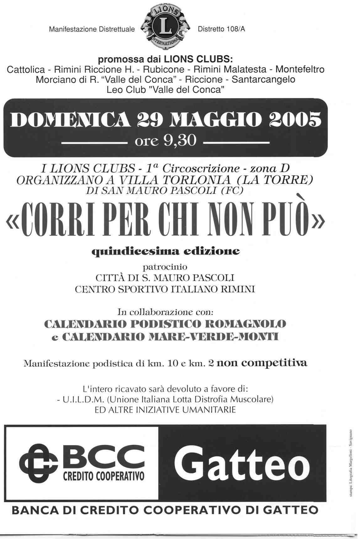 Manifesto della gara - (Cliccare per chiudere la finestra)